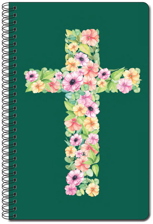 Morning Glory Floral Cross Green