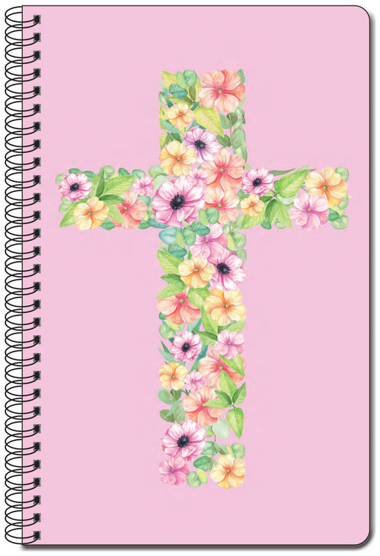 Morning Glory Floral Cross Pink