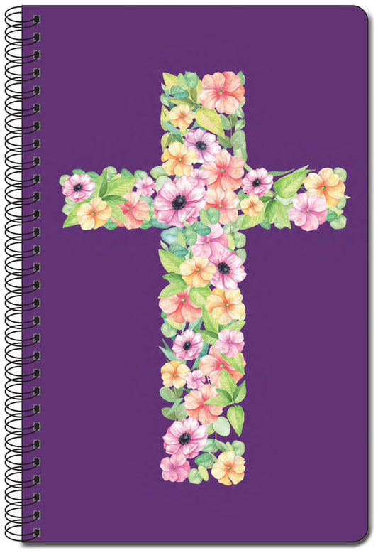 Morning Glory Floral Cross Purple